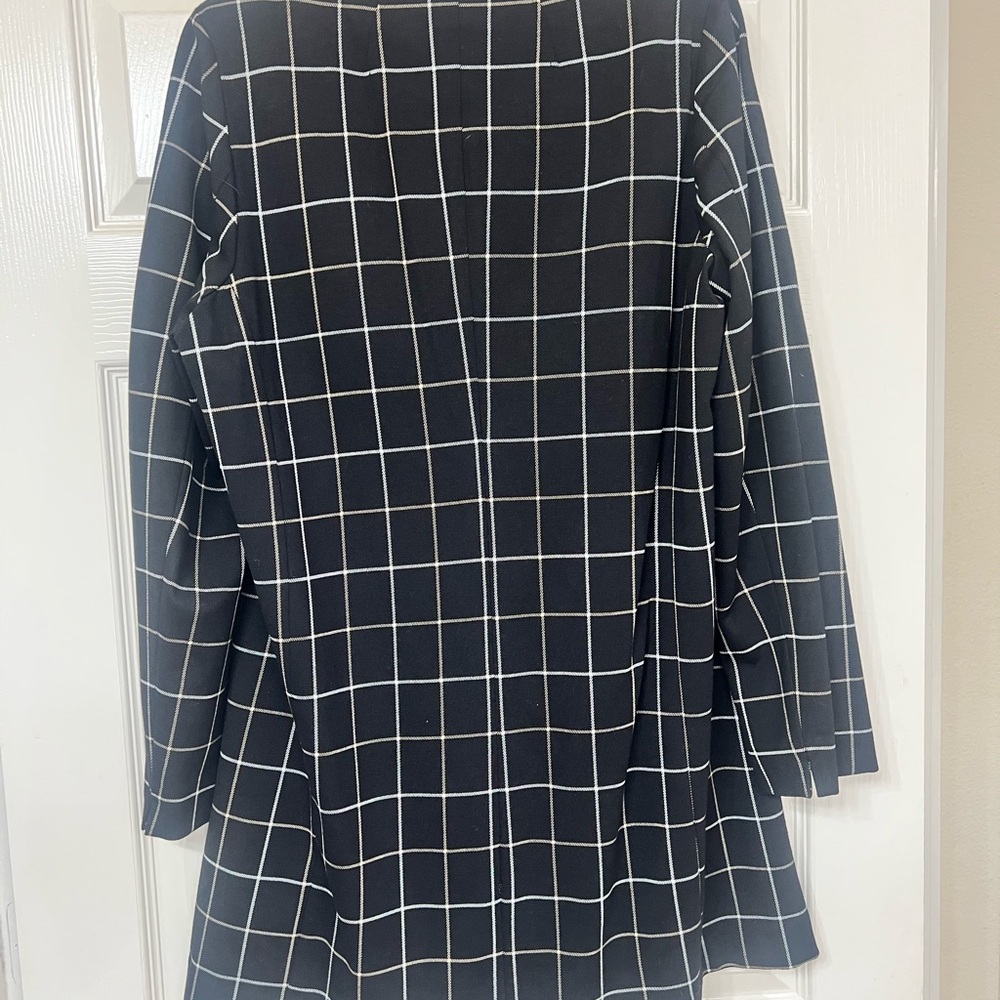 Black And White Grid Pattern Jacket - image 3